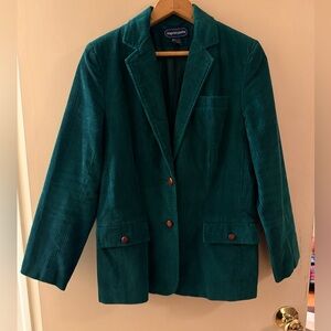 Impressions Green Corduroy Blazer